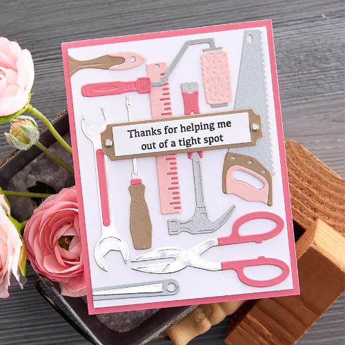 Spellbinders - A Cut Above the Rest Sentiments Stamp & Die Set