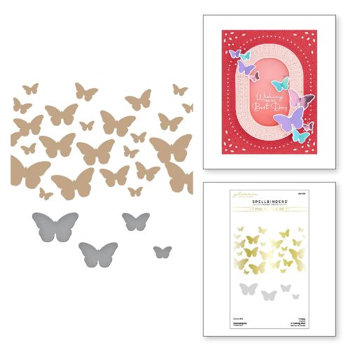 Spellbinders - Fluttering By Glimmer Hot Foil Plate & Die Set