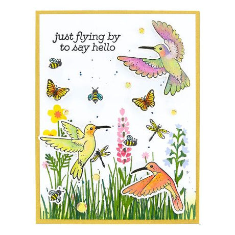 Spellbinders - Hummingbird Build a Scene Stamp & Die Set
