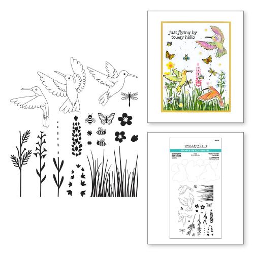 Spellbinders - Hummingbird Build a Scene Stamp & Die Set