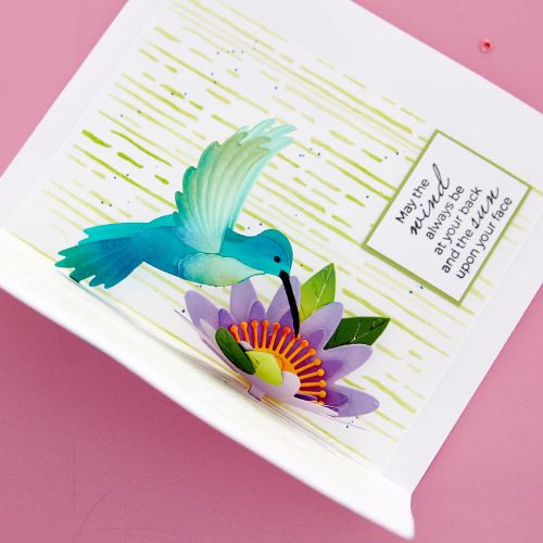 Spellbinders - Hummingbird Textures Stencil