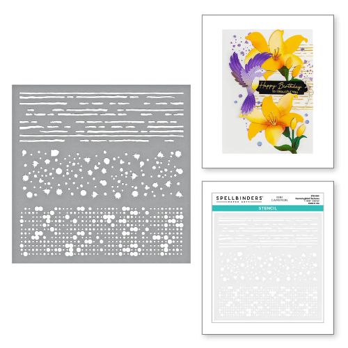 Spellbinders - Hummingbird Textures Stencil