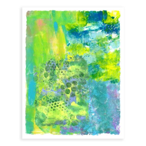 Stampendous - Yellow & Green Splash Quick Card Backgrounds 4 - 8.5 x 11" Sheets