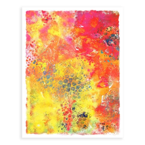 Stampendous - Yellow & Green Splash Quick Card Backgrounds 4 - 8.5 x 11" Sheets