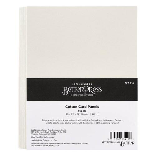 Spellbinders - Better Press Cotton 8-1/2 x 11" Sheets Pebble - Postage as per Actual