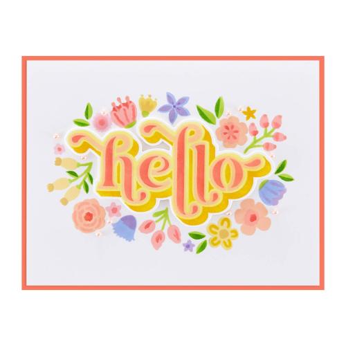 Spellbinders - Sencils - Layered Floral Hello STN-051