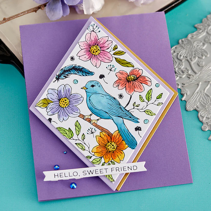 Spellbinders - Diamond Aviary Press Plate