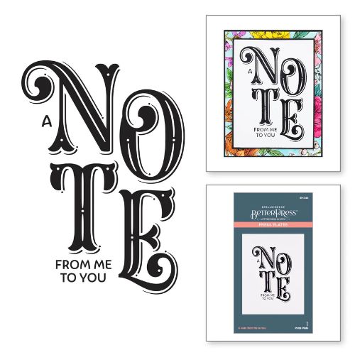 Spellbinders - A Note from Me to You Press Plate