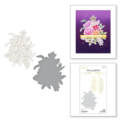 Spellbinders - Hexi-Gem Blooms Glimmer Hot Foil Plate & Die Set