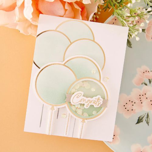 Spellbinders - Party Balloons Bouquet Glimmer Hot Foil Plate & Die Set