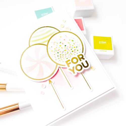 Spellbinders - Party Balloons Bouquet Glimmer Hot Foil Plate & Die Set