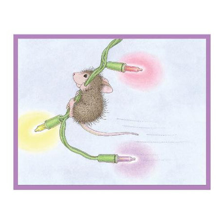 Spellbinders - Merry & Bright Cling Rubber Stamp Set from the House-Mouse Holiday Collection 