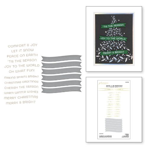 Spellbinders - Comfort & Joy Sentiments Hot Foil Plate & Die Set