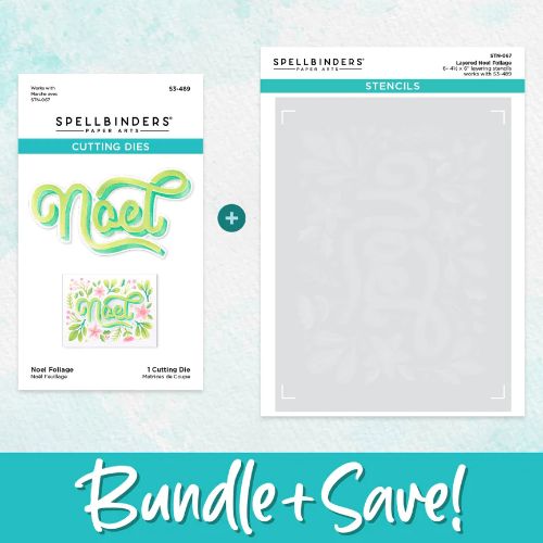 Spellbinders - Layered Noel Foliage Stencil and Die Bundle