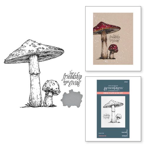 Spellbinders - Mushroom Duo Press Plate & Die Set