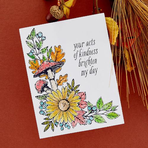 Spellbinders - Autumn Floral Corner Press Plate & Die Set