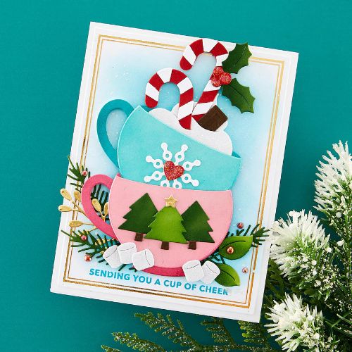 Spellbinders - Santa's Sippin' Sayings Clear Stamp Set by Nichol Spohr