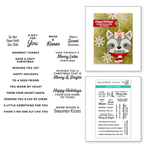 Spellbinders - Santa's Sippin' Sayings Clear Stamp Set by Nichol Spohr