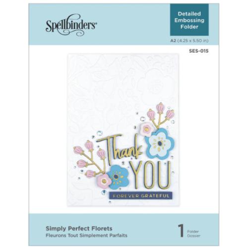 Spellbinders - Detailed Embossing Folder - Simply Perfect Florets SES-015