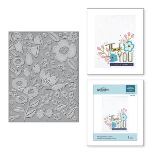 Spellbinders - Detailed Embossing Folder - Simply Perfect Florets SES-015