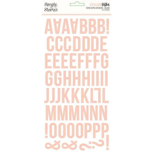 Simple Stories - Color Vibe - Blush - Foam Alpha Stickers - Postage as per Actual