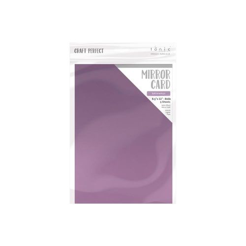 Craft Perfect Mirror Cardstock 92lb 8.5"X11" 5/Pkg Soft Amethyst