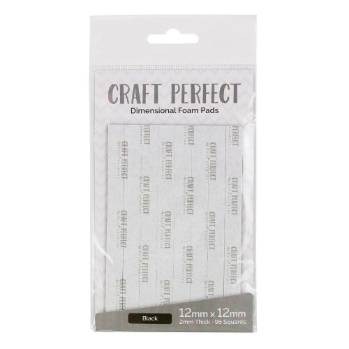 Craft Perfect Dimensional Foam Pads 12mmX12mm Black