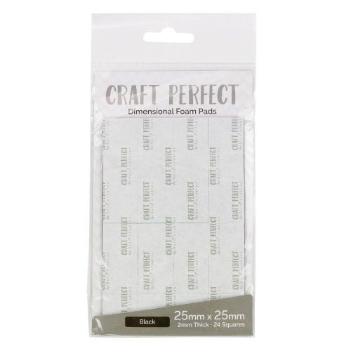 Craft Perfect Dimensional Foam Pads 25mmX25mm Black