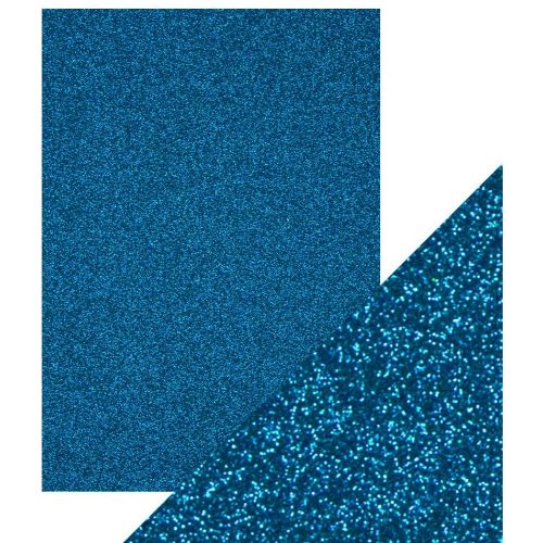 Craft Perfect Glitter Cardstock 8.5"X11" 5/Pkg Midnight Topaz