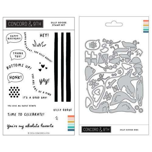 Concord & 9th Silly Goose Stamps and Dies Bundle - Postage as per Actual