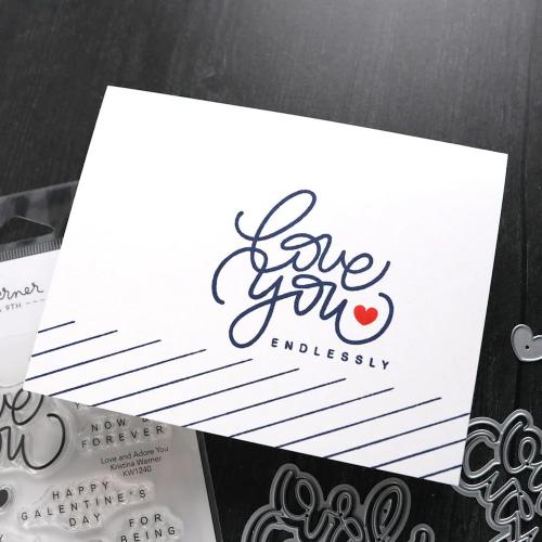 Concord & 9th Kristina Werner Love and Adore You Stamps and Dies Bundle - Postage as per Actual