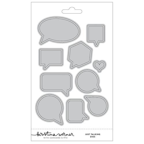 Concord & 9th Kristina Werner Just Talking Stamps Dies and Stencils Bundle - Postage as per Actual