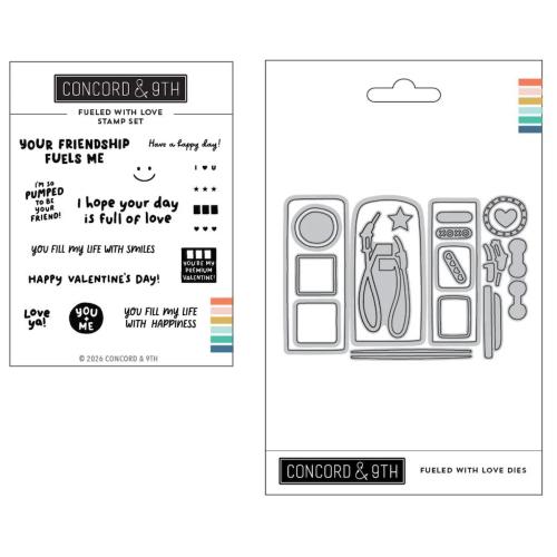Concord & 9th Fueled with Love Stamps and Dies Bundle