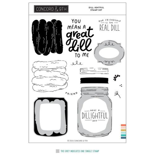 Concord & 9th Dill-ightful Stamps and Dies Bundle - Postage as per Actual