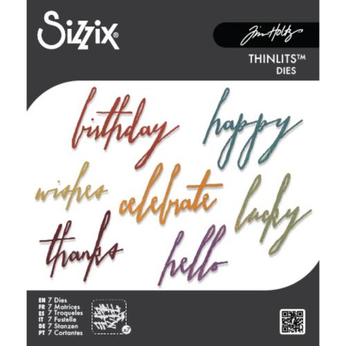 Sizzix Thinlits Die by Tim Holtz Handwritten Celebrate (7pcs) (660215)