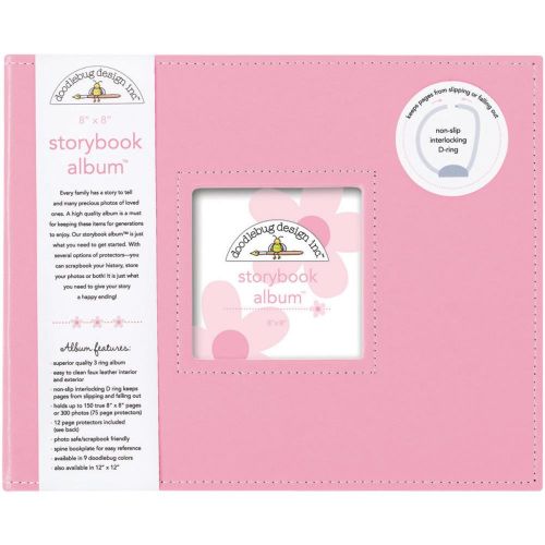 Doodlebug Storybook D-Ring Album 8"X8" Cupcake - Postage as per Actual