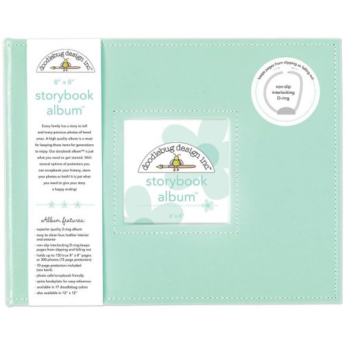 Doodlebug Storybook D-Ring Album 8"X8" Mint - Postage as per Actual