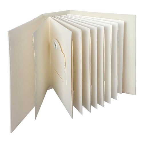 Graphic 45 Staples ATC Tag & Pocket Album 4"X5"-Ivory Rectangle