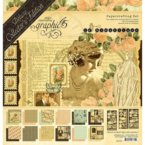 Graphic 45 Deluxe Collector's Edition Pack 12"X12" Le Romantique - NO FREE POSTAGE