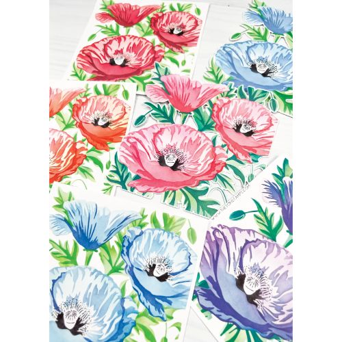 The Ton Stamps - Gleaming Poppies Layering Stencils