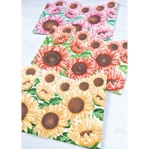 The Ton Stamps - Sunflower Fields Layering Stencils