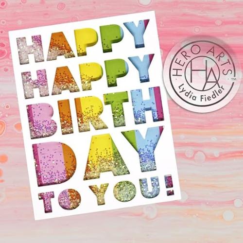 Hero Arts - Fancy Dies: DI842 Birthday Message Cover Plate
