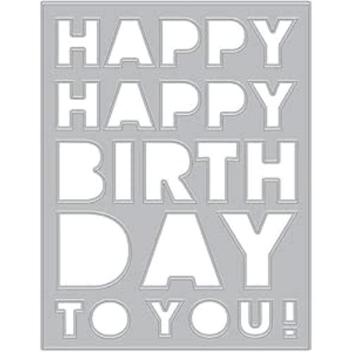 Hero Arts - Fancy Dies: DI842 Birthday Message Cover Plate