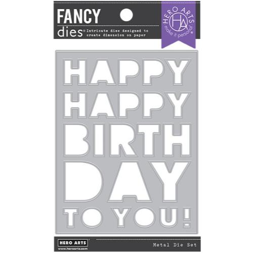 Hero Arts - Fancy Dies: DI842 Birthday Message Cover Plate