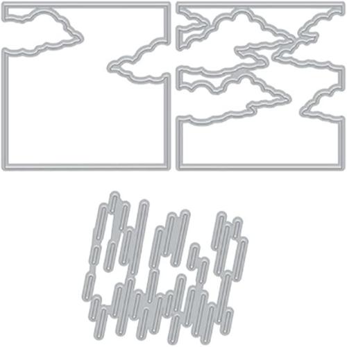 Hero Arts - Looking Glass Dies: DI887 Rain & Clouds