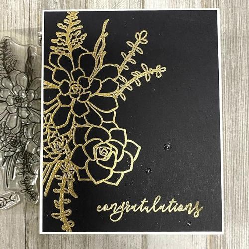 Hero Arts - Stamps: CM541 Succulent Bouquet