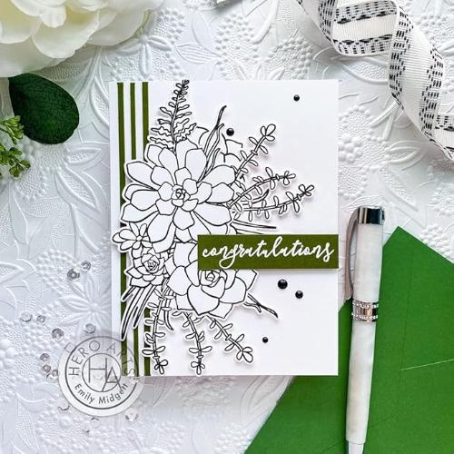 Hero Arts - Stamps: CM541 Succulent Bouquet