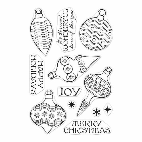 Hero Arts - Stamps: CM553 Holiday Ornaments