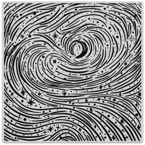 Hero Arts - Bold Prints Cling Stamp: CG853 Etched Winter Swirls