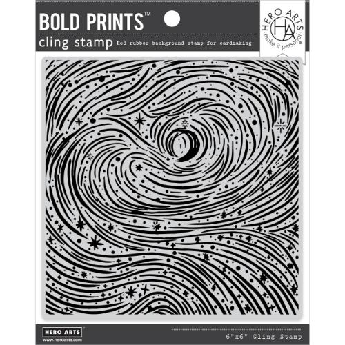 Hero Arts - Bold Prints Cling Stamp: CG853 Etched Winter Swirls